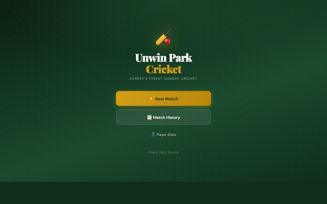 UnwinPark — Cricket Scoring